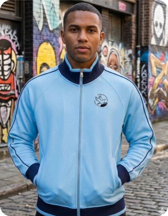 Jacket - Zip Track Color Block Raglan Sleeve