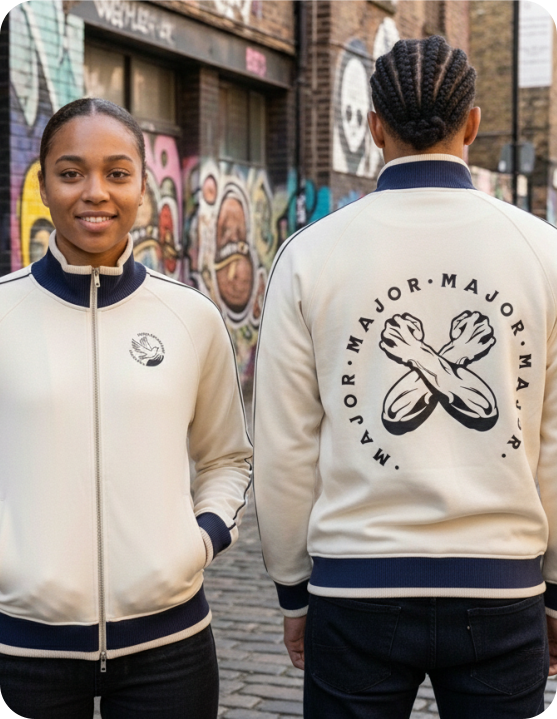 Jacket - Zip Track Color Block Raglan Sleeve